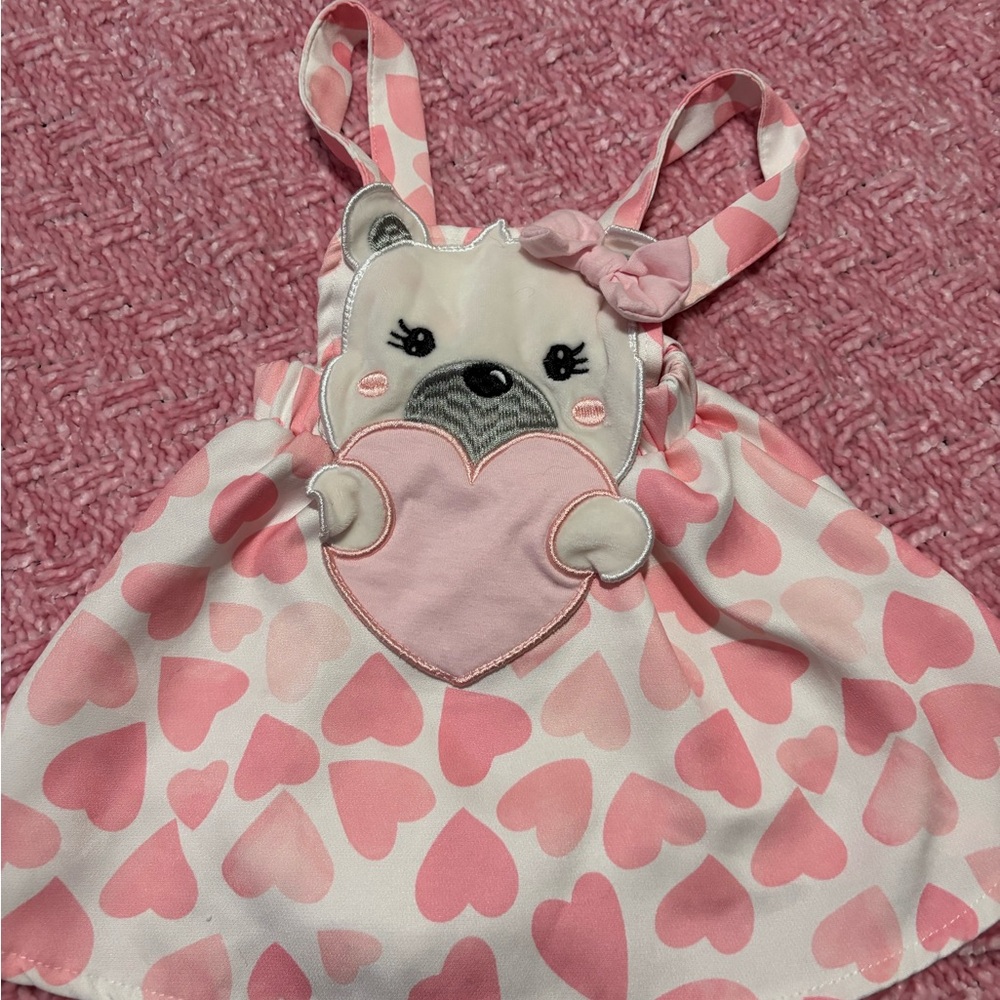 Pink Heart Bear Dress for Kids